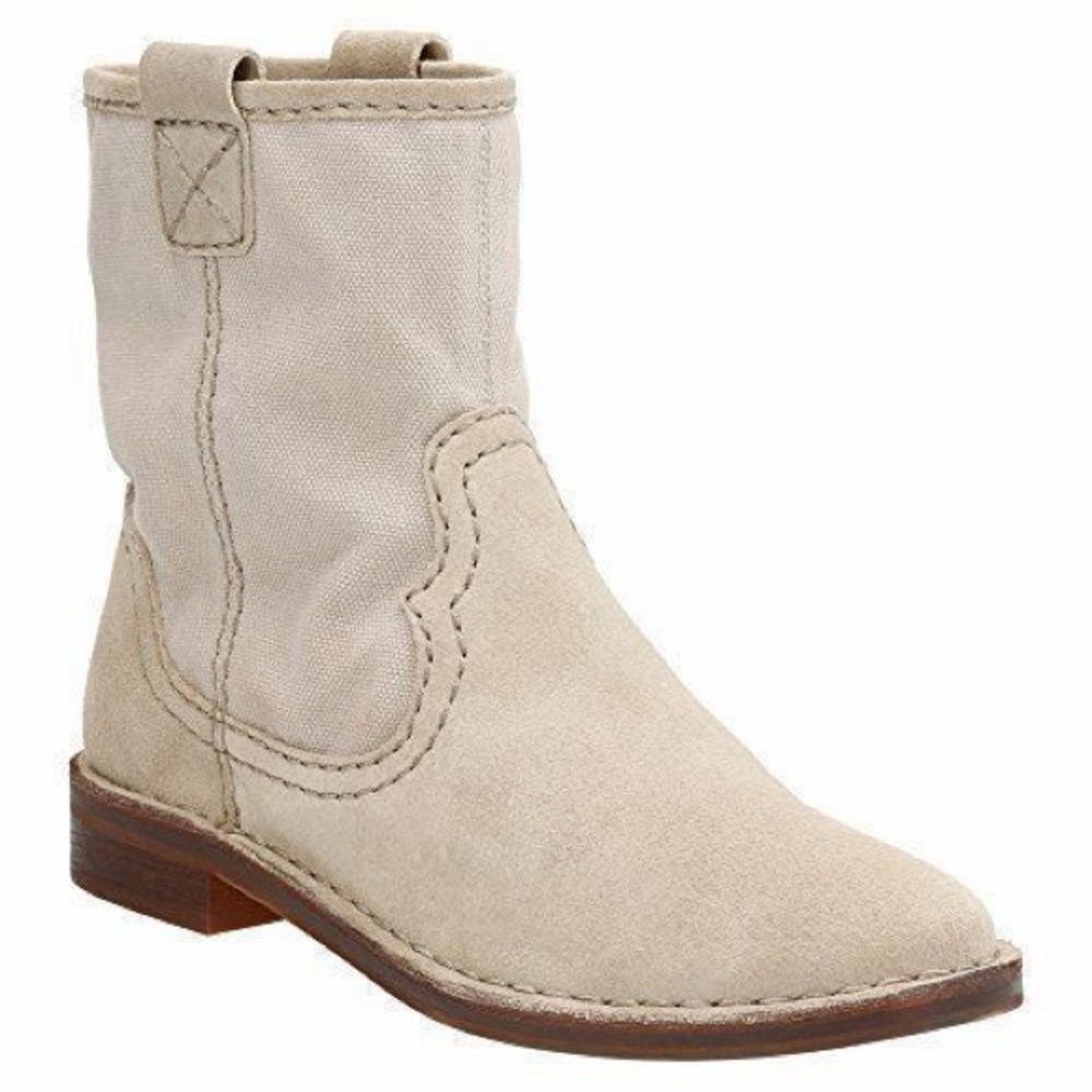 Clarks Cabaret Stage Suede and Canvas Boots // size 7.5 NEW